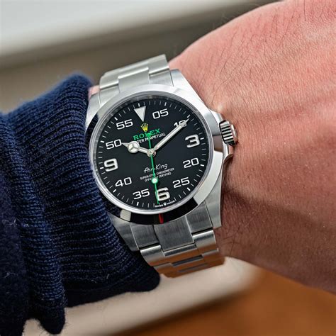 rolex air king 34 on wrist|rolex perpetual air king.